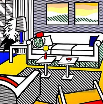  Lichtenstein Pintura - Interior con pinturas relajantes 1991 Roy Lichtenstein.